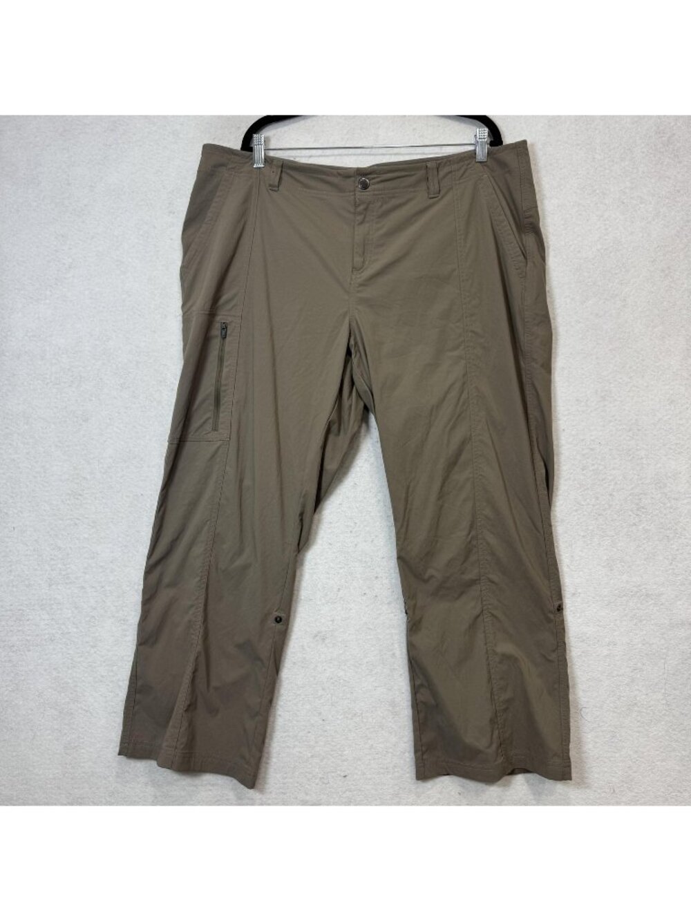 Royal Robbins Pants Womens 20 Short Brown Cargo Nylon Stretch Travel Hiking